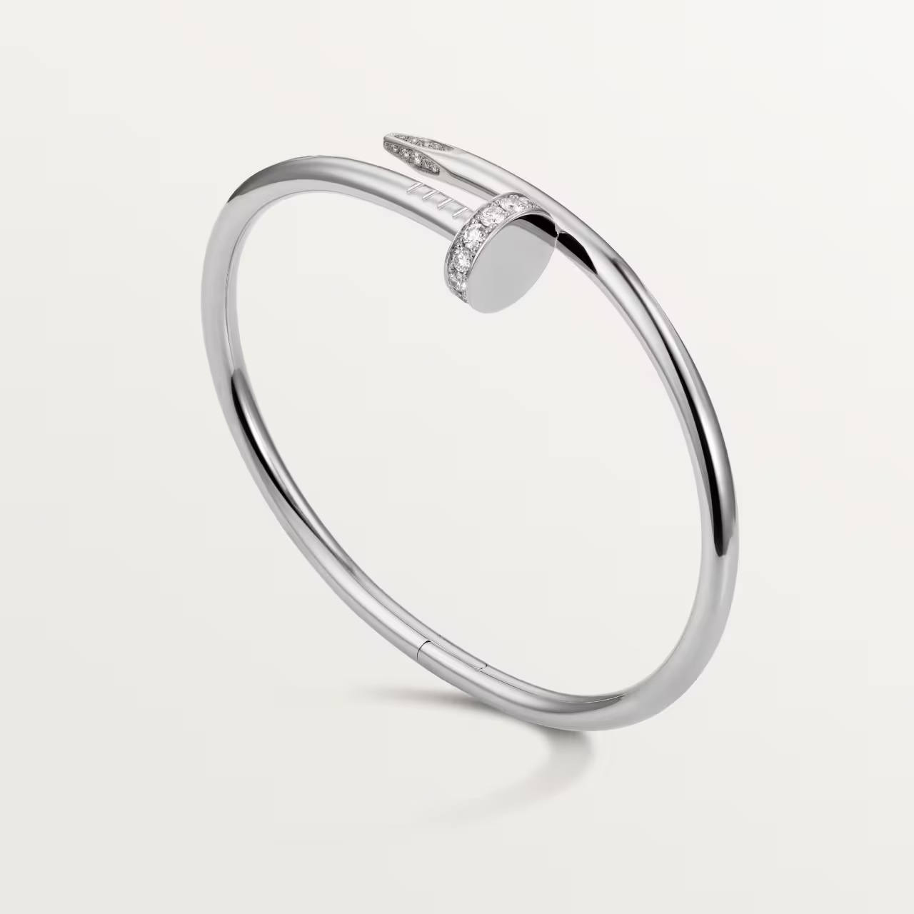 Bracelet Cartier Juste un Clou petit modèle en or gris serti de diamants