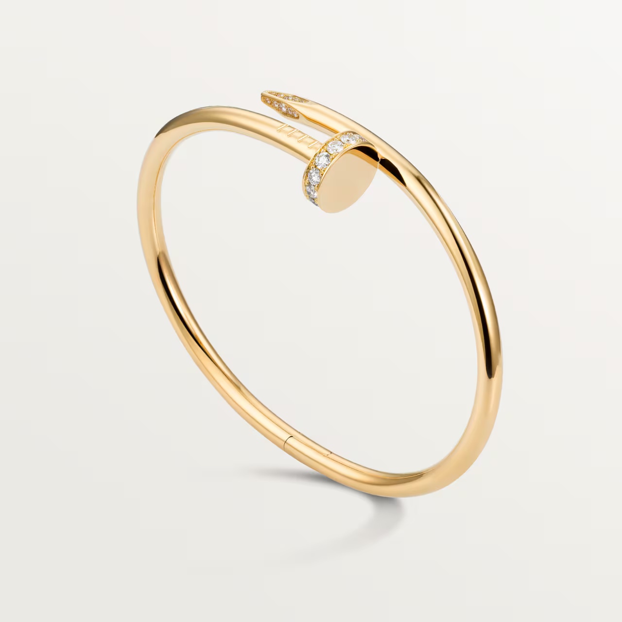 Bracelet Cartier Juste un Clou petit modèle en or jaune serti de diamants